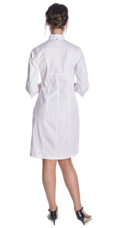 Халат "Габриэль" медицинский женский, белый + черный