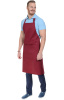 Фартук «BARISTA» с нагрудником, цвет burgundy (бордо)