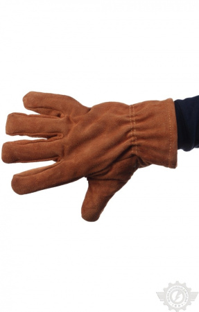 Перчатки спилковые утепленные