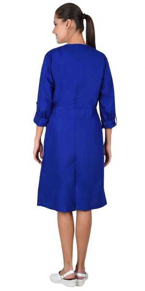 Халат КОМФОРТ васильковый с белым, женский