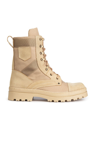 Ботинки БУТЕКС ОХРАННИКА с высокими берцами комбинированные натуральная бахтармяная кожа/Оксфорд мод