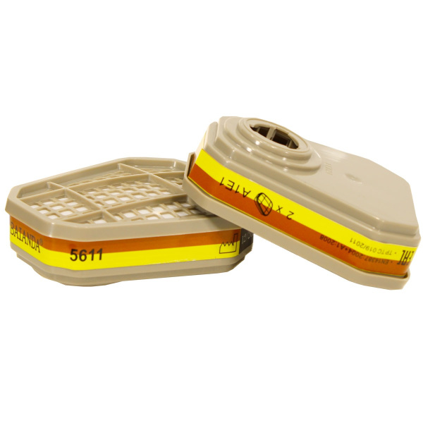 Фильтр для защиты от органических, кислых газов и паров BAIANDA 5611 A1E1 (2 шт.)