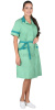Халат "КЛАССИКА" женский мятный с темно-зеленым (СТ)