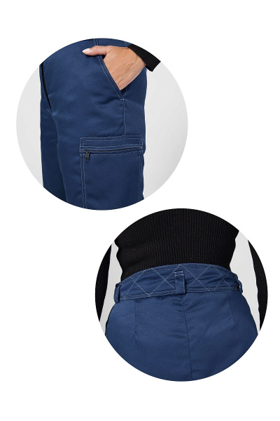 Костюм рабочий женский зимний "Страйк" цвет василек/темно-синий