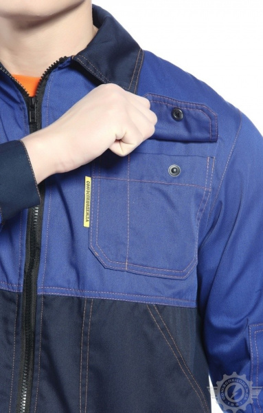 Костюм "Универсал-Люкс", куртка, брюки, темно-синий-василек