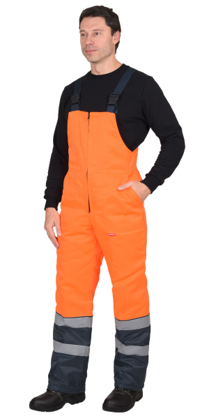 Костюм "МАГИСТРАЛЬ-3-РОСС" куртка, п/к, синий с оранж. и СОП 50мм