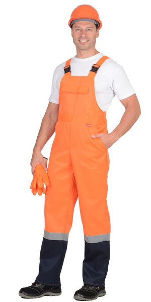 Костюм "МАГИСТРАЛЬ-СПЕЦИАЛИСТ" куртка, п/к, оранжевый/синий, СОП