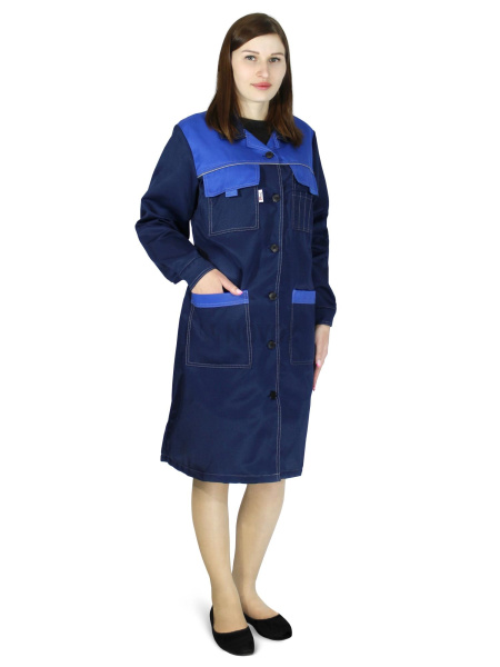 Халат женский "Нова" цв. син./вас.