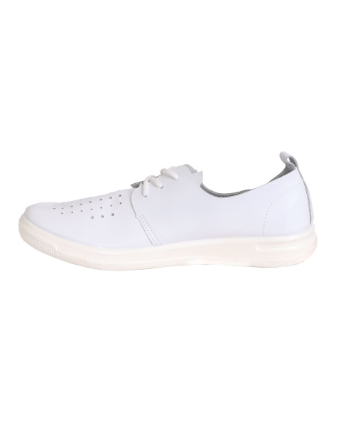 Полуботинки с перфорацией белые, ПУ 