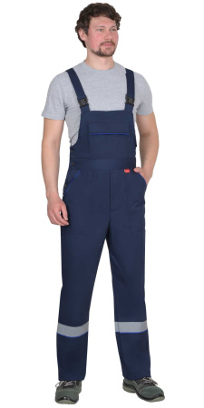 Костюм "МАСТЕР-РОСС" куртка кор., п/к, тёмно-синий с васильковым и СОП