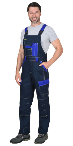 Полукомбинезон "КАРАТ-РОСС" темно-синий с васильковым