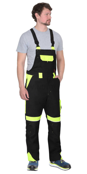 Полукомбинезон ОНИКС черный с лимонным