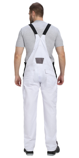 Полукомбинезон ЦИТРИН белый со средне-серым (ЧЗ)