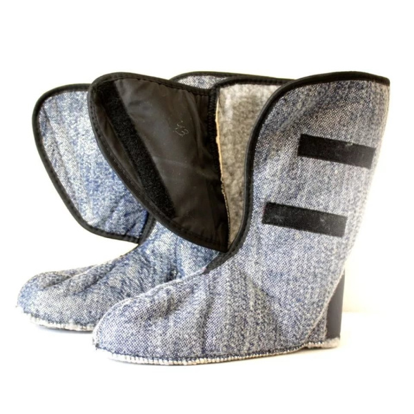 Чулки фольгированные утепляющие для сапог ЭВА нат. шерсть -60С,с клапаном, усиленная пятка, (12 пар)