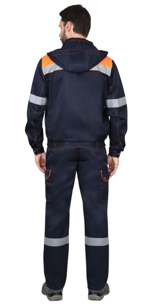 Костюм "ТИТАН" куртка, п/к,, т.синий с оранж. СОП