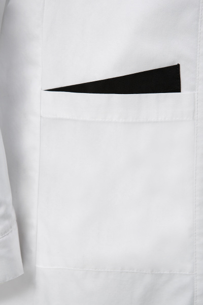 Халат ЛИНДРЕД ЭВЕЛИН длинный рукав белый/черный