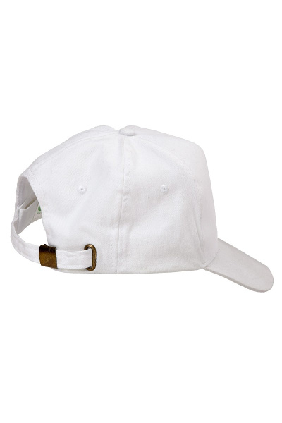 Бейсболка классическая цвет белый