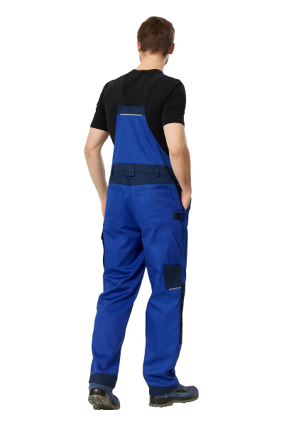 Полукомбинезон рабочий мужской летний "Мегаполис" цвет василек/темно-синий