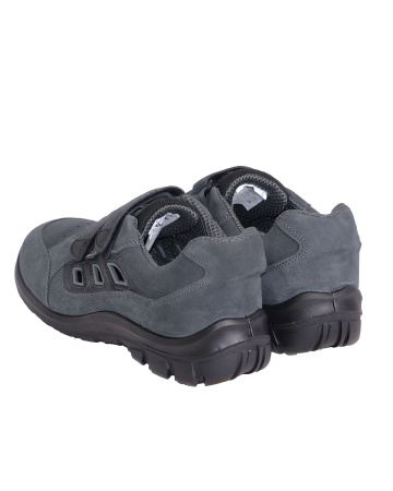 Полуботинки с перфорацией "Универсал", замша, ПУ, серые