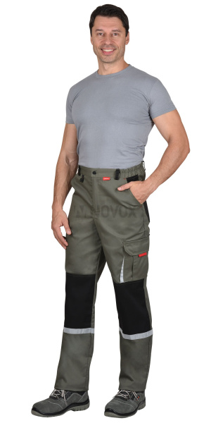 Брюки "СТАН" оливковый с черным