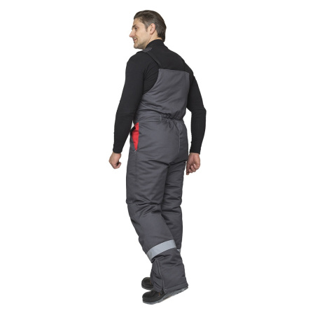Костюм мужской утеплённый "Бренд К" тёмно-серый/красный, куртка, п/к