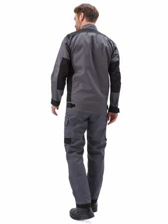 Костюм "ГОРОД" куртка/брюки, цвет: Т.СЕРЫЙ/ЧЕРНЫЙ