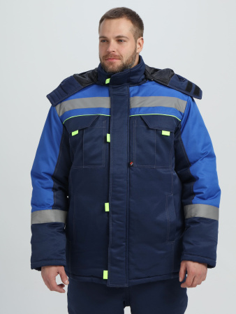 Костюм зимний "Бивек-2" СОП (тк.Смесовая,210) пк, т.синий/васильковый/лимонный