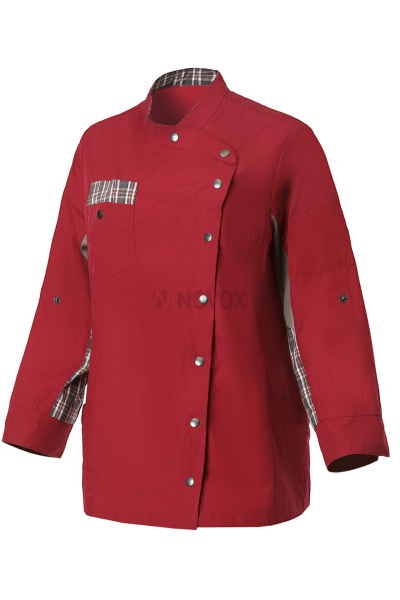 Китель поварской РИСТРЕТТО ШЕФ Лайт женский бордо