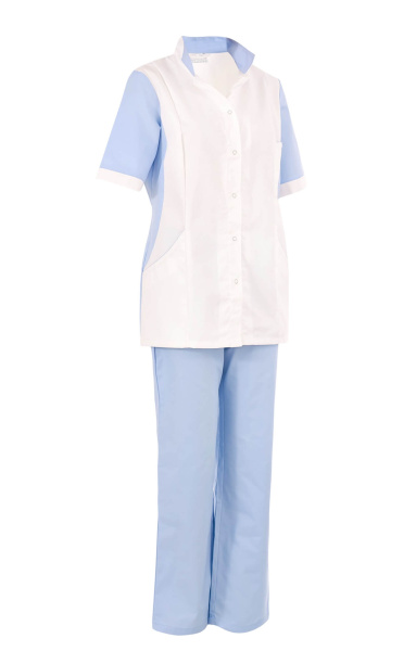 Костюм "Эвелин" женский белый с голубым