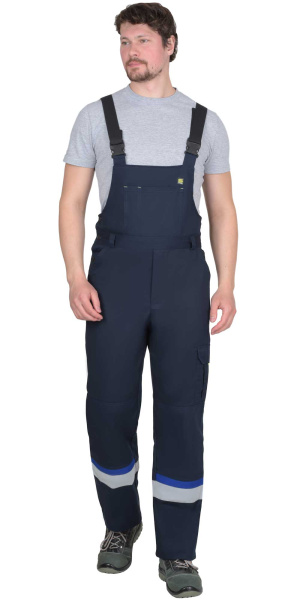 Костюм "БОСТОН-РОСС" куртка, п/к, т.синий/васильковый с лимонной отделкой, СОП