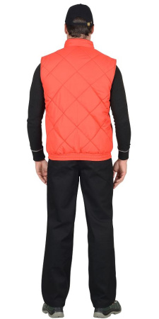 Жилет ЕВРОПА утепленный красный с флисовой подкладкой
