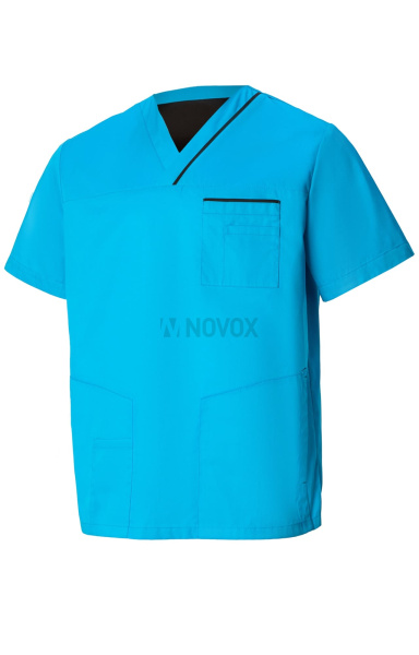 Куртка LINDRED (ЛИНДРЕД) ОРИОН короткий рукав мужская бирюза черная