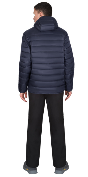 Куртка утепленная АЗИМУТ с капюшоном, т.синий, тк. Таффета 