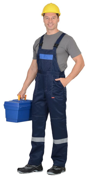 Костюм "ЛЕГИОНЕР" куртка, п/к т.синий с васильковым СОП 50 мм