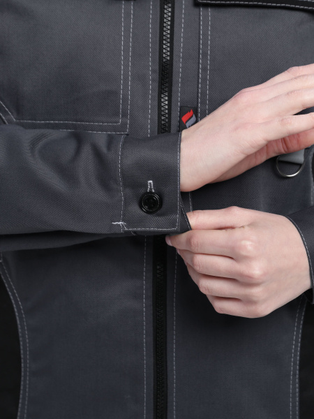 Костюм женский Формула-1 IMP (тк.Смесовая,240) брюки, т.серый/св.серый/черный