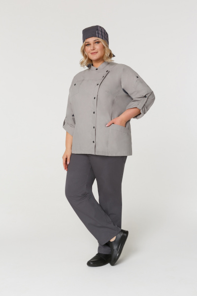 Куртка RISTRETTO (РИСТРЕТТО) модель ШЕФ Лайт женская светло серая