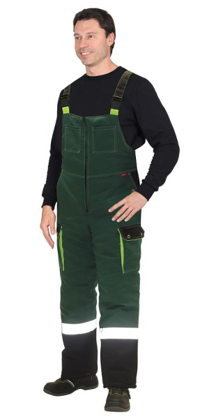 Костюм зимний "ТИТАН" куртка дл., полукомбинезон, цв. зеленый