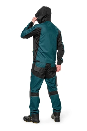 Куртка рабочая мужская летняя "Снейк" цвет темно-бирюзовый/черный