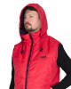 Жилет "ИМИДЖ" красный, на подкладке флис, с капюшоном