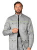 Куртка мужская "Эко-Босс" светло-серая/лимонная