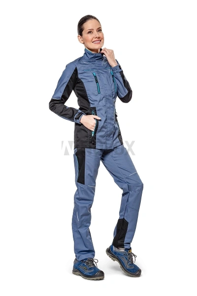 Костюм рабочий женский летний "Кранц" цвет маренго/черный/голубой
