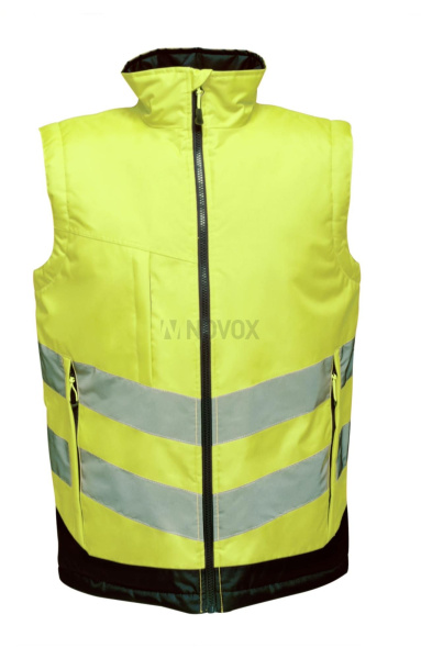 Жилет РЕГАТТА ПРОФЕШИОНАЛ ХАЙ-ВИС ПРО ИНСУЛЭЙТИД утепленный сигнальный TRA 840 желто-синий