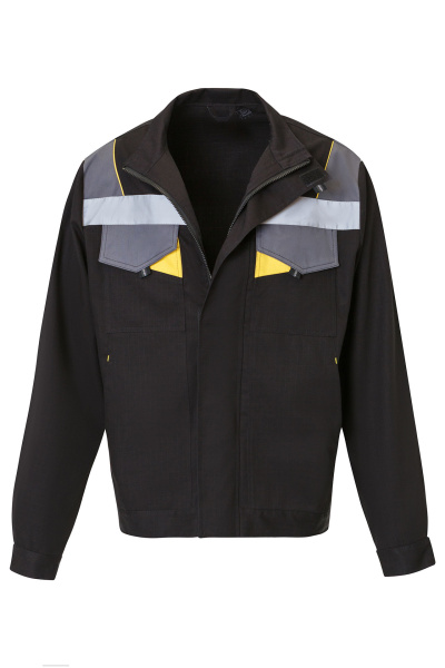 Костюм "Энерджи", куртка, п/к, черный/желтый