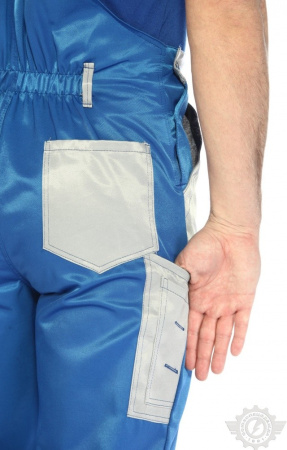 Полукомбинезон "Мастер" василек-светло-серый