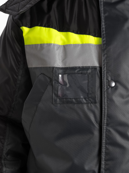 Костюм утепленный "Градус" куртка+п/к, тк. оксфорд, цв.т.СЕР/черн/лимон