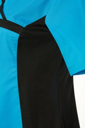 Блуза ЛИНДРЕД (Lindred) ОРИОН женская бирюза/черная, рукав короткий