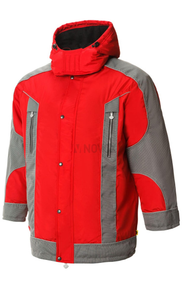 Куртка зимняя "Ультра", красный/серый