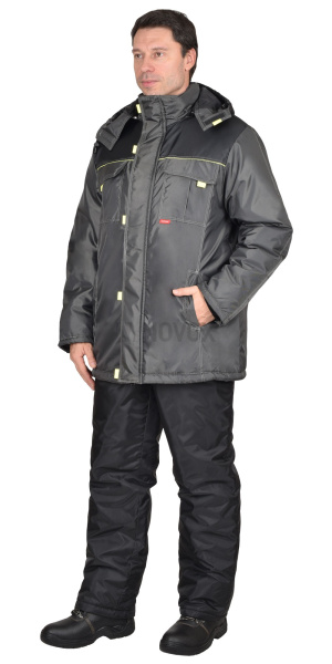 Костюм зимний "Фаворит" куртка, брюки, т.серый/черный