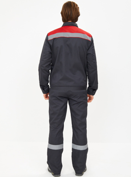 Костюм "Лигор-2" Премиум СОП (тк.Смесовая,240) п/к, т.серый/красный