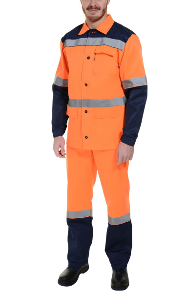 Костюм Коммунальщик сигнальный оранжевый/т.синий
